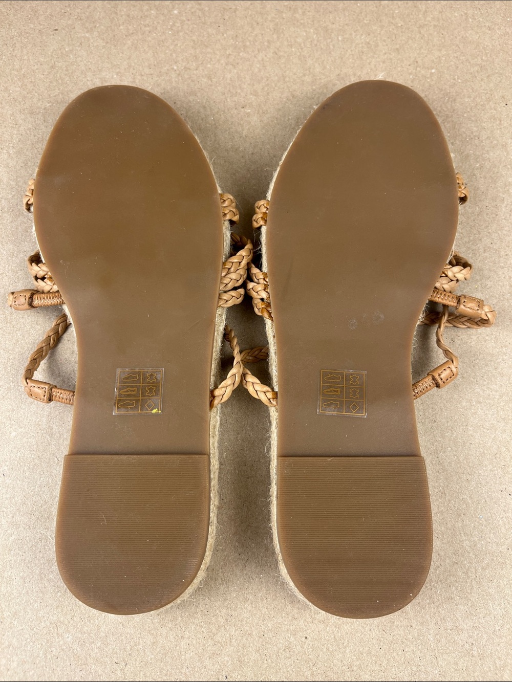 Madewell Kathryn Espadrille Slide Sandal Braided Leather Women’s 7 Tan NWOT - Picture 5 of 7